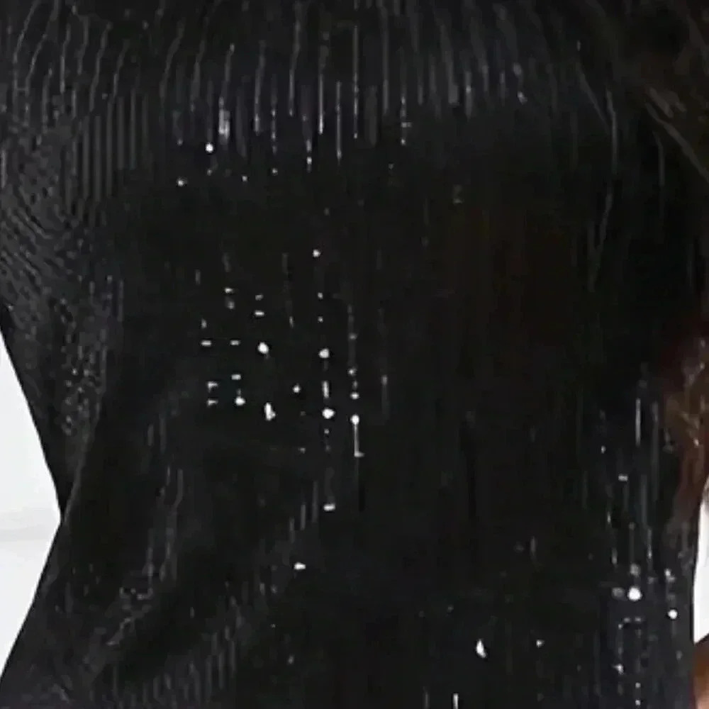 Sexy Sequin Black Top - Picture 3 of 3
